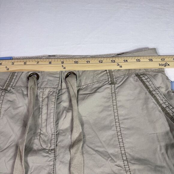 Izod Womens Convertible Pant Khaki Beige Tan Size 12 Petite 100% Cotton NWT Hike - Picture 7 of 14